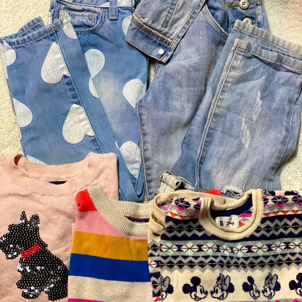 Gap Bundles/Lot of Girls Sweater and jeans size 6.